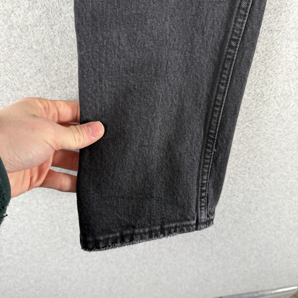 Abercrombie & Fitch 90s straight mid rise jeans womens 26 short black denim pant - Picture 3 of 8